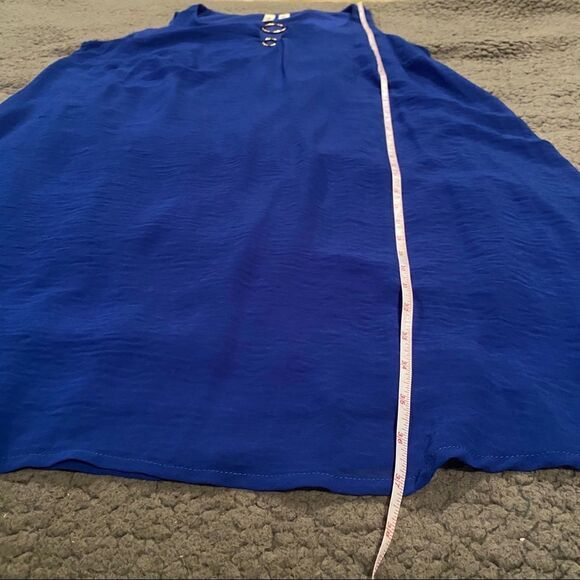 Tacera Blue Sleeveless Dress Plus Size 1X - Picture 5 of 9